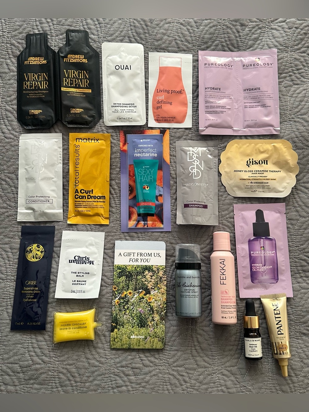 NEW Luxury Hair Care Sample Bundle - Oribe, Gisou, Living Proof, Ouai, Pureology